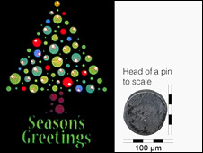 英國留學:英科學家制出世界最小圣誕卡1