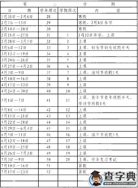 2015-2016學年廣州中小學學校校歷放假時間安排4