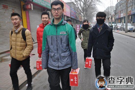 嚴寒中 濰院學子的身影1