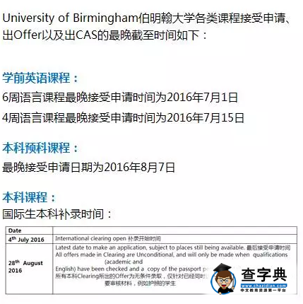 2016伯明翰、紐卡斯爾大學offer、CAS申請日期早知道1